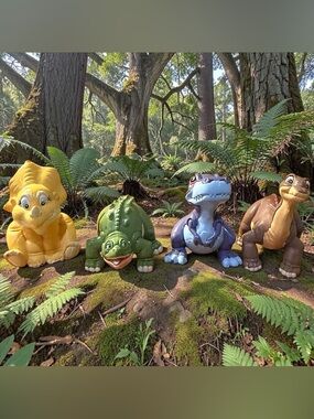 The Land Before Time Vintage 1996 PVC Cake Topper Set Original U-Drive Rare